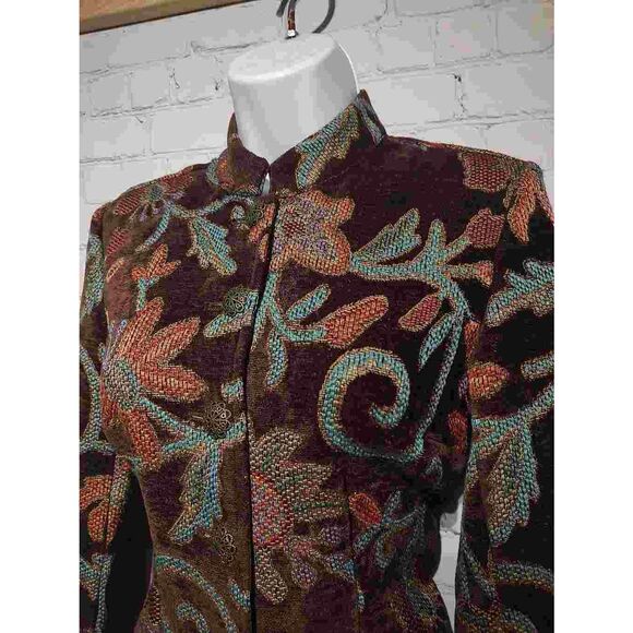 Vintage M.D.I floral tapestry fitted jack small* - Picture 3 of 3